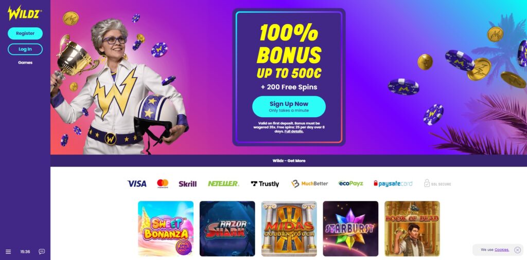 Wildz Casino Website Design