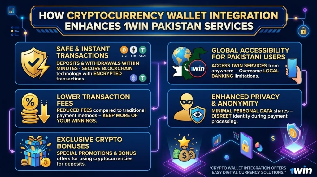 How Cryptocurrency Wallet Integration Enhances 1Win Pakistan Services